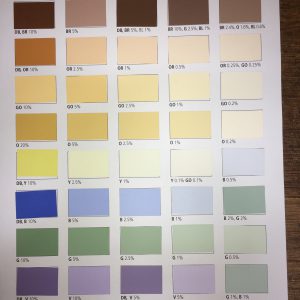 Pigments Colour Chart